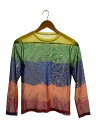 【中古】PLEATS PLEASE ISSEY MIYAKE◆長袖カットソー/5/ナイロン/マルチカラー/総柄/PP34-JR771【レディースウェア】