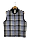 【中古】Blackeyepatch◆CHECKED PUFF VEST /L/コットン/BLU【メンズウェア】