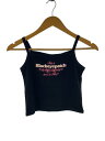 【中古】Blackeyepatch◆THIS IS BEP CROPPED CAMISOLE/キャミソール/M/コットン/ブラック/プリント【レディースウェア】