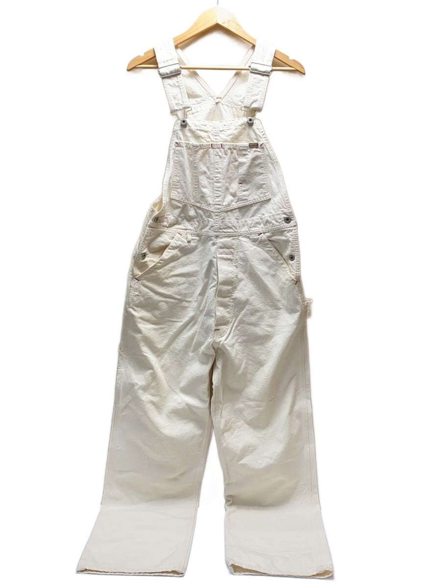 【中古】TROPHY CLOTHING◆オーバーオール/32/コットン/IVO/無地【メンズウェア】