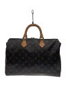 【中古】LOUIS VUITTON◆1)スピーディ・バンドリエール40_モノグラム・キャンバス_BRW/PVC/BRW/モノグラム【バッグ】