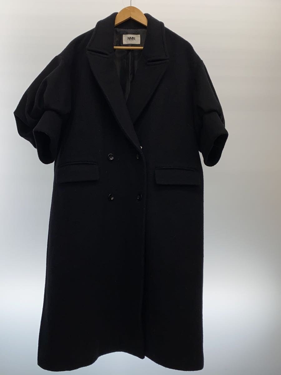 【中古】NOISE MAKER◆チェスターコート/38/ウール/BLK/無地/NMA-LC18【レディースウェア】