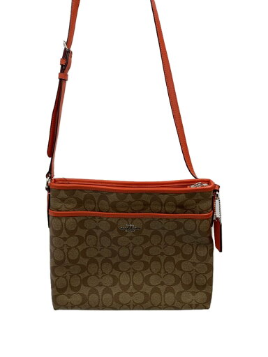 【中古】COACH◆シグネチャー/ショルダーバッグ/PVC/BRW/f58297【バッグ】 【中古】COACH◆シグネチャー/ショルダーバッグ/PVC/BRW/f58297【バッグ】