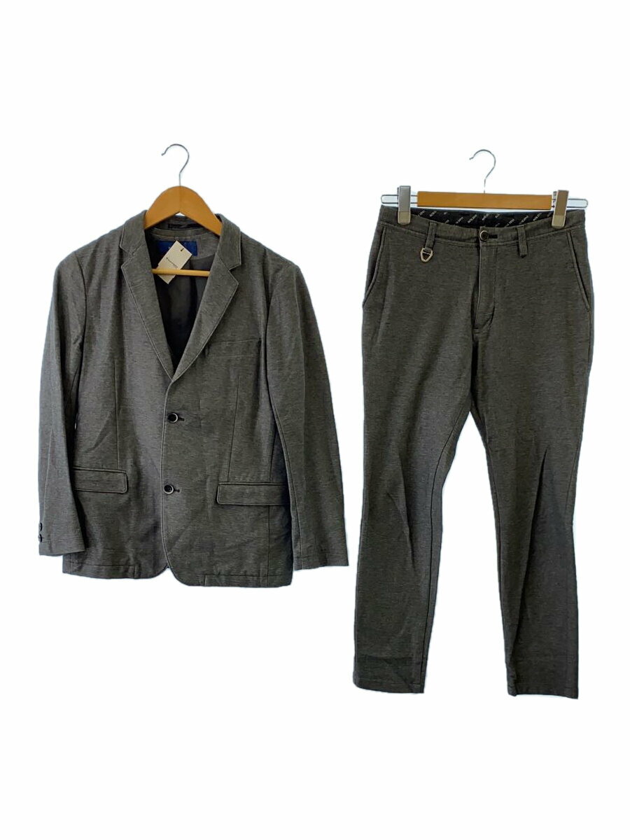 【中古】SOLIDO◆セットアップ/1/コットン/GRY/無地/MSL17A444【メンズウェア】