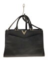 【中古】LOUIS VUITTON◆ヴェリー・ジップトート_モノグラム・レザー_BLK/牛革/BLK//【バッグ】