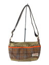 【中古】HARRIS TWEED◆ショルダーバッグ/--/BRW/チェック【バッグ】