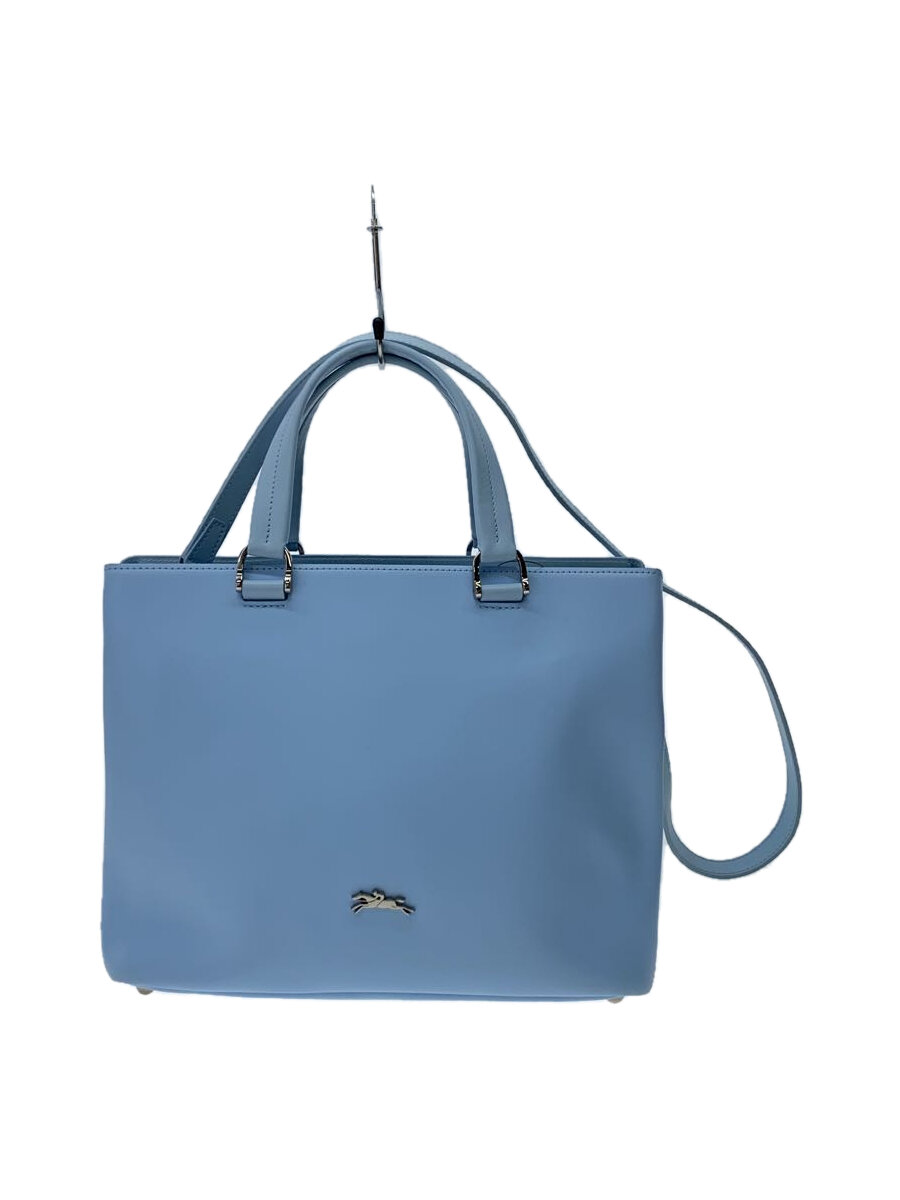 【中古】LONGCHAMP◆内側汚れ有/ショルダーバッグ/レザー/BLU/1286831C50【バッグ】