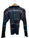 【中古】PLEATS PLEASE ISSEY MIYAKE◆長袖カットソー/3/ポリエステル/GRN/PP64JK545//【レディースウェア】