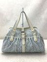 【中古】CELINE◆リリー/ボストンバッグ/マカダム/BLU/総柄/SA00/25【バッグ】