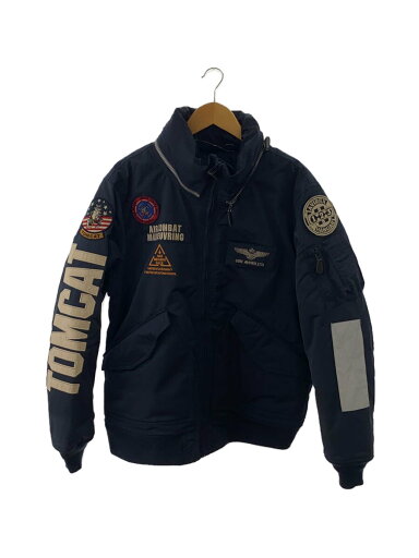 【中古】AVIREX◆CUSTOM C WU TOP GUN/ジャケット/XXL/ポリエステル/NVY/6102176/汚れ有【メンズウェア】 【中古】AVIREX◆CUSTOM C WU TOP GUN/ジャケット/XXL/ポリエステル/NVY/6102176/汚れ有【メンズウェア】