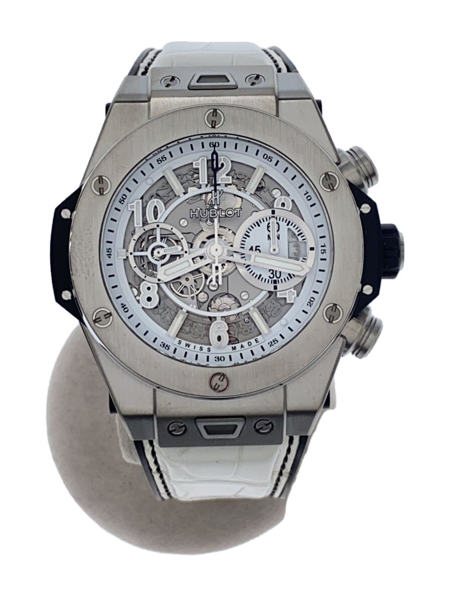 【中古】HUBLOT◆BIG BANG/自動巻腕時計/アナログ/チタニウム/WHT/WHT/421.NX.2010.LR.JPN【服飾雑貨他】