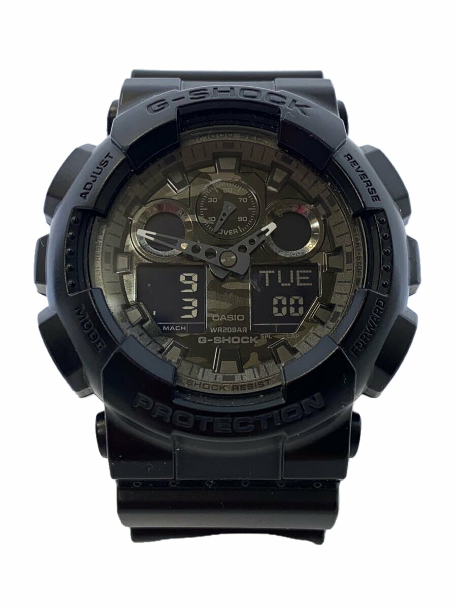 【中古】CASIO◆クォーツ腕時計・G-SHOCK/デジアナ/BLK【服飾雑貨他】