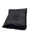 【中古】LOUIS VUITTON◆大判ストール/シルク/ブラック/無地/レディース【服飾雑貨他】(4)