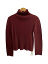 【中古】PLEATS PLEASE ISSEY MIYAKE◆細プリーツ/タートル長袖カットソー/3/ポリエステル/BRD/FK366【レディースウェア】
