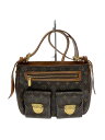 【中古】LOUIS VUITTON◆ハドソンGM_モノグラム・キャンバス_BRW/PVC/BRW【バッグ】