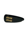 【中古】MIU MIU◆バレッタ/羊革/BLK/レディース/51f092【服飾雑貨他】