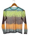 【中古】PLEATS PLEASE ISSEY MIYAKE◆長袖カットソー/5/ナイロン/マルチカラー/総柄/PP34-JR771【レディースウェア】