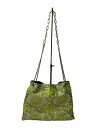【中古】BIGOTRE◆ショルダーバッグ/--/GRN/総柄/巾着/チェーン【バッグ】