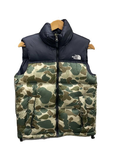 【中古】THE NORTH FACE◆ヌプシダウンベスト/S/ナイロン/GRN/カモフラ【メンズウェア】 【中古】THE NORTH FACE◆ヌプシダウンベスト/S/ナイロン/GRN/カモフラ【メンズウェア】