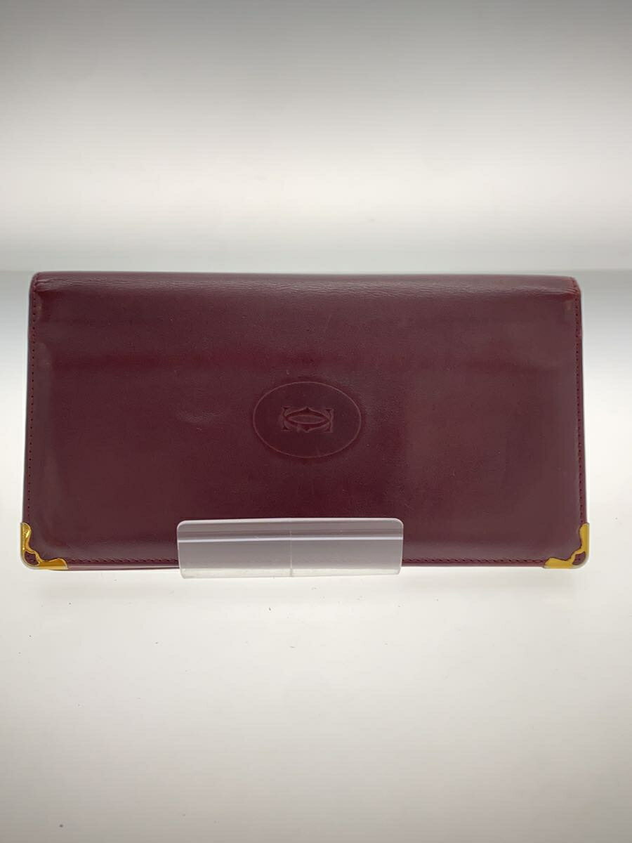 【中古】Cartier◆長財布/--/BRD/2つ折