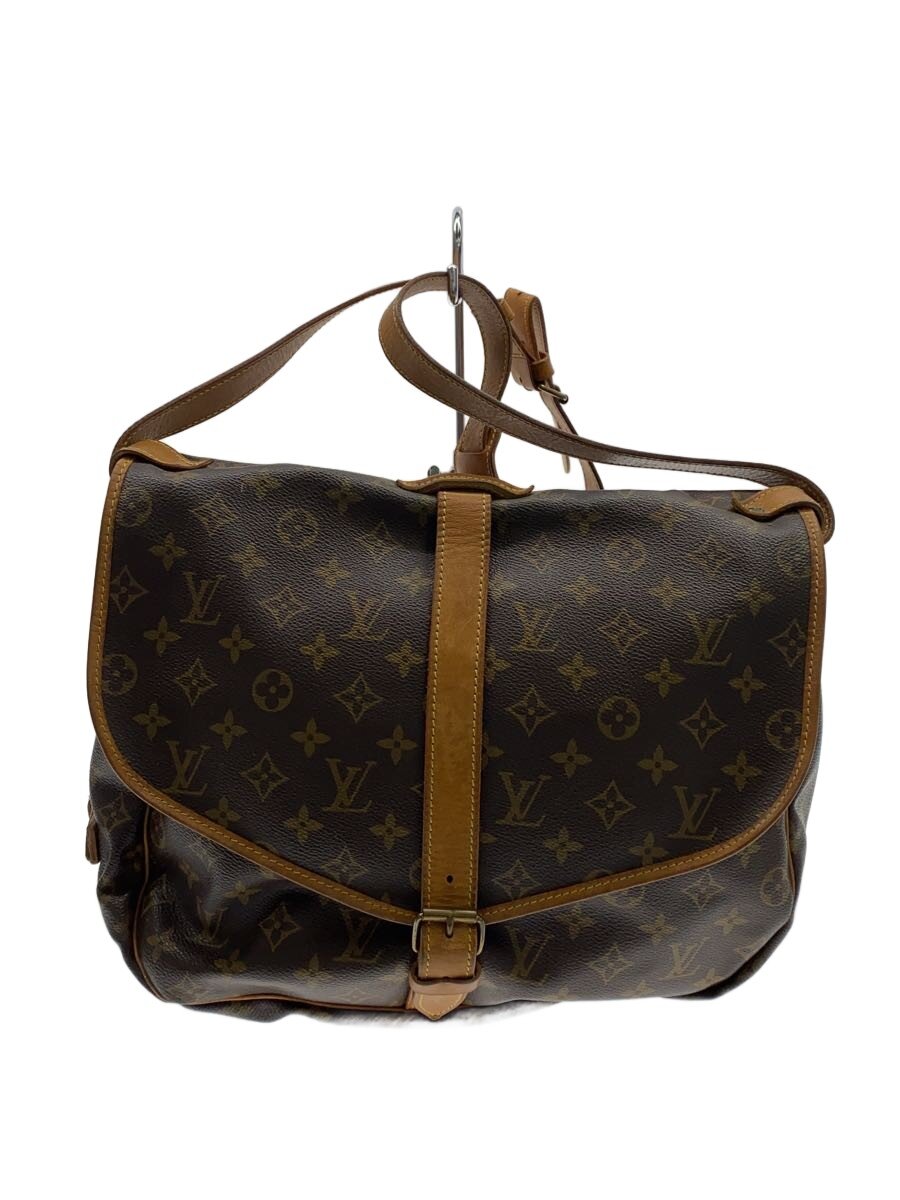 【中古】LOUIS VUITTON◆1)ソミュール35_モノグラム・キャンバス/--/BRW/総柄【バッグ】