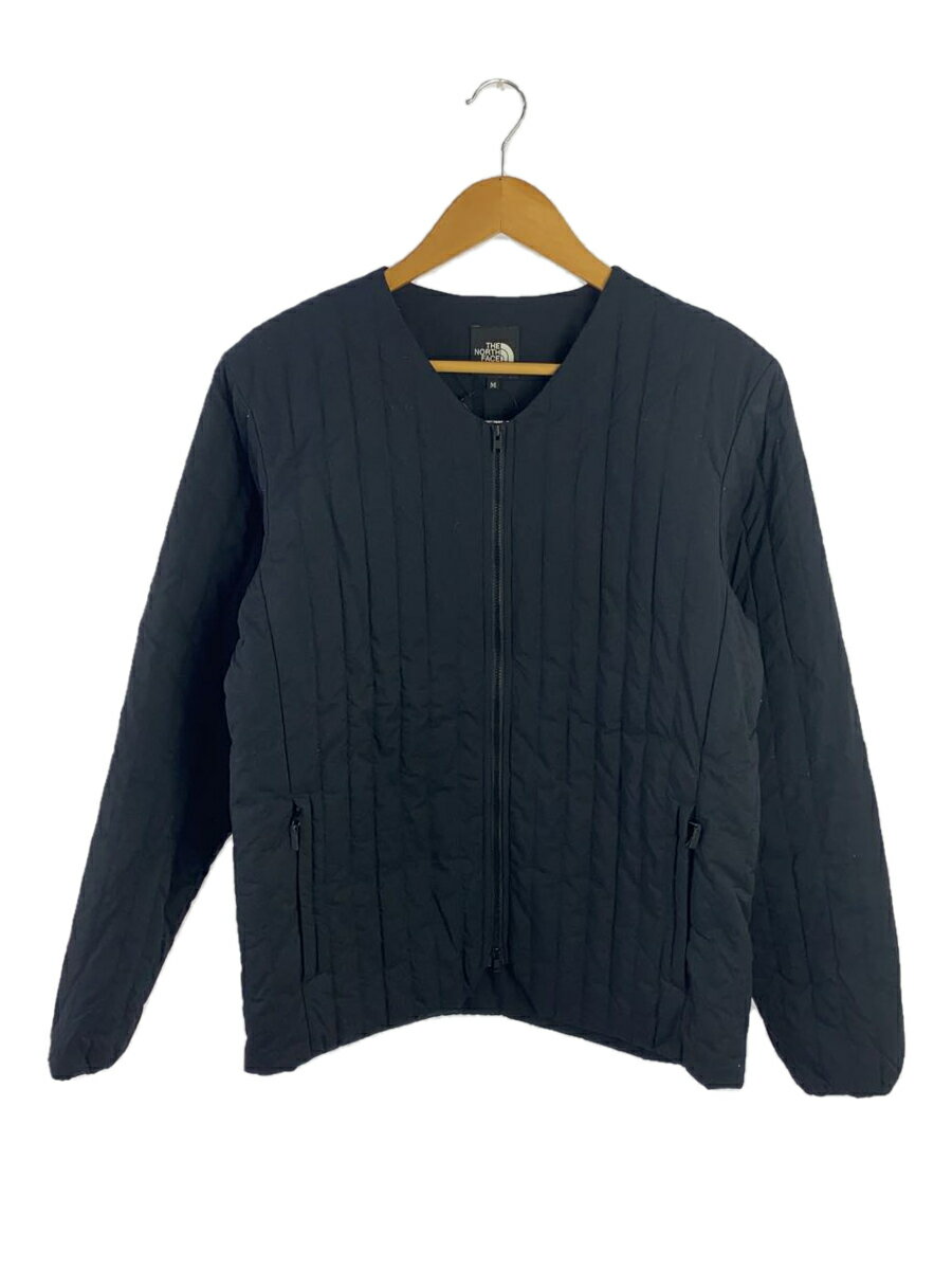 【中古】THE NORTH FACE◆TRANSIT CARDIGAN_トランジットカーディガン/M/ナイロン/BLK【メンズウェア】