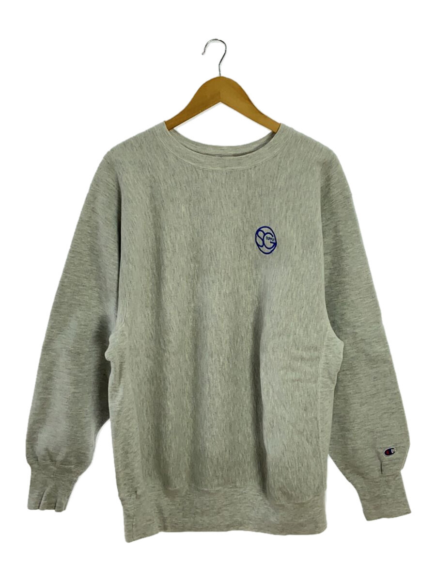 【中古】Champion◆スウェット/XXL/コットン/GRY/無地【メンズウェア】