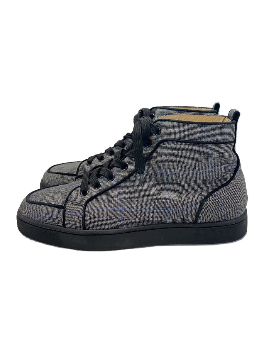 【中古】Christian Louboutin◆ハイカットスニーカー/40/GRY【シューズ】