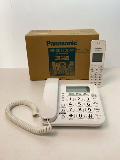 【中古】Panasonic◆電話機 VE-GD27DW-W/ルルル/パナソニック/白/ホワイト/通話拒否/あんしん対応【家電・ビジュアル・オーディオ】 【中古】Panasonic◆電話機 VE-GD27DW-W/ルルル/パナソニック/白/ホワイト/通話拒否/あんしん対応【家電・ビジュアル・オーディオ】