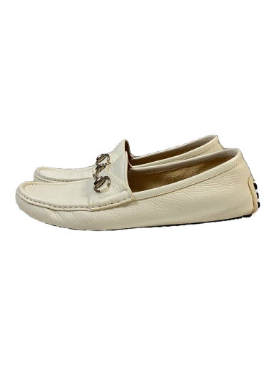 【中古】GUCCI◆ドライビングシューズ/UK8/WHT/レザー【シューズ】 【中古】GUCCI◆ドライビングシューズ/UK8/WHT/レザー【シューズ】