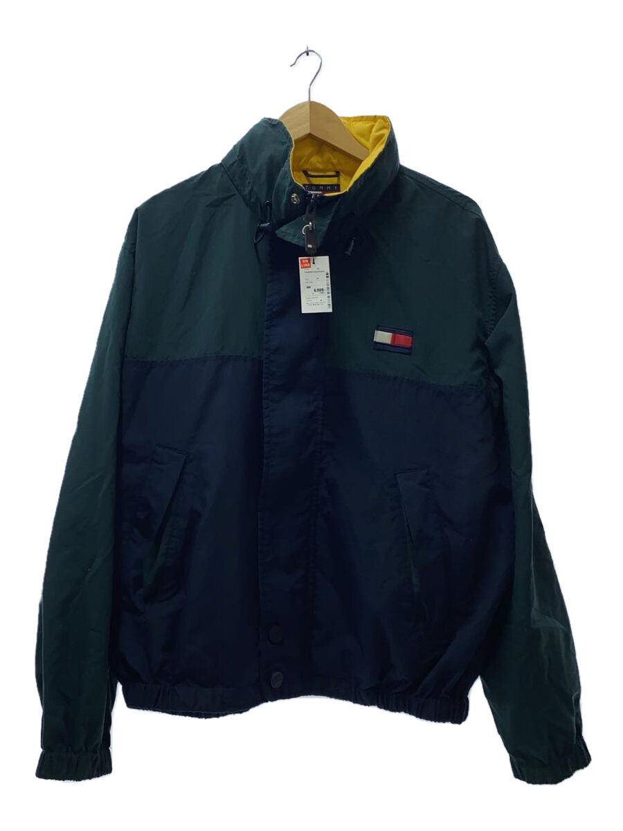 【中古】TOMMY HILFIGER◆90s/ナイロンジャケット/M/ナイロン/GRN/無地/臭いアリ【メンズウェア】