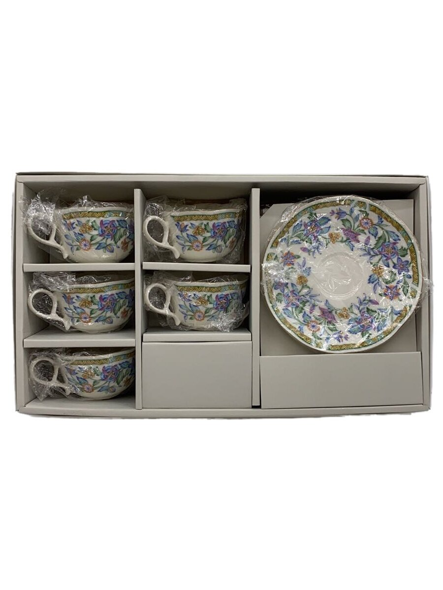 【中古】Noritake◆ガトゥープワール カップ&ソーサー/5点セット/WHT【キッチン用品】
