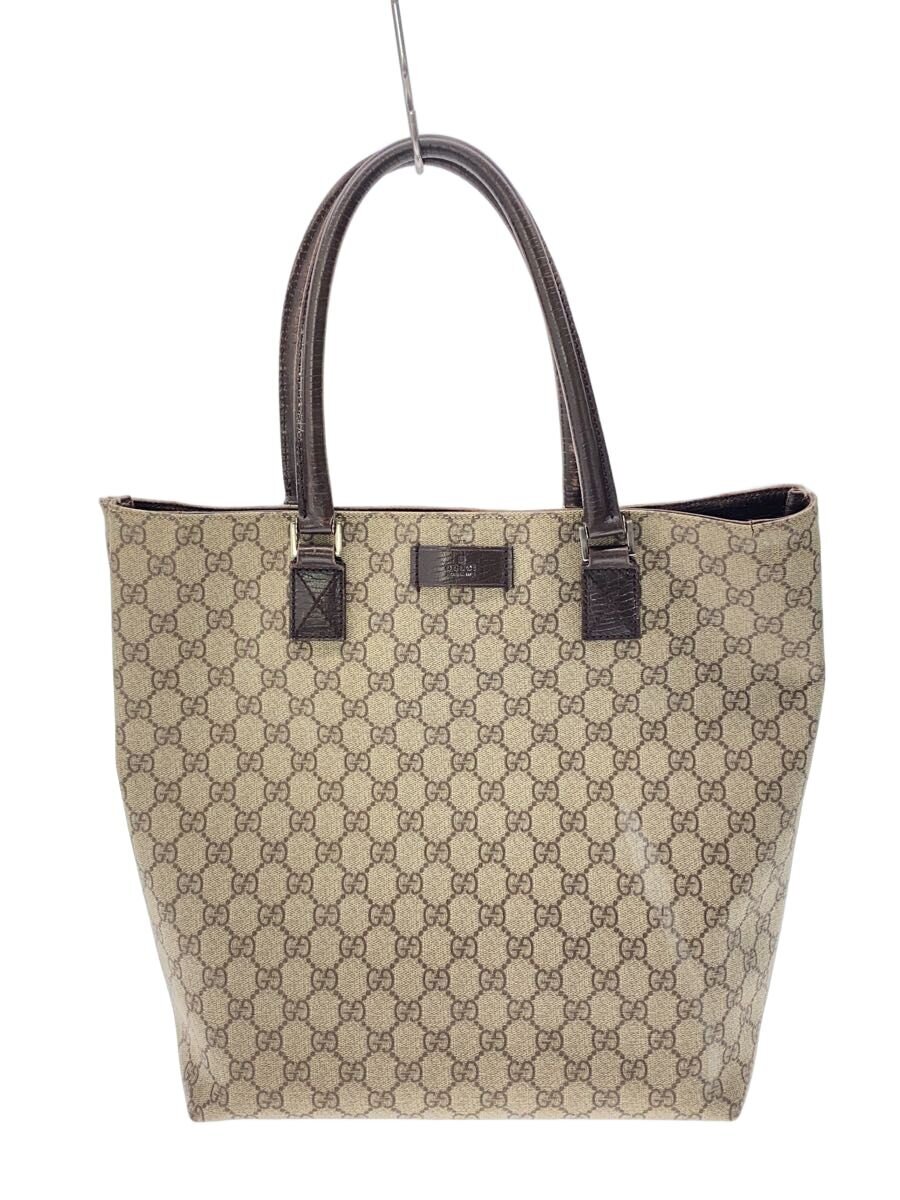 GUCCI - 【中古】GUCCI◆トートバッグ_GGスプリーム/PVC/BRW/総柄【バッグ】