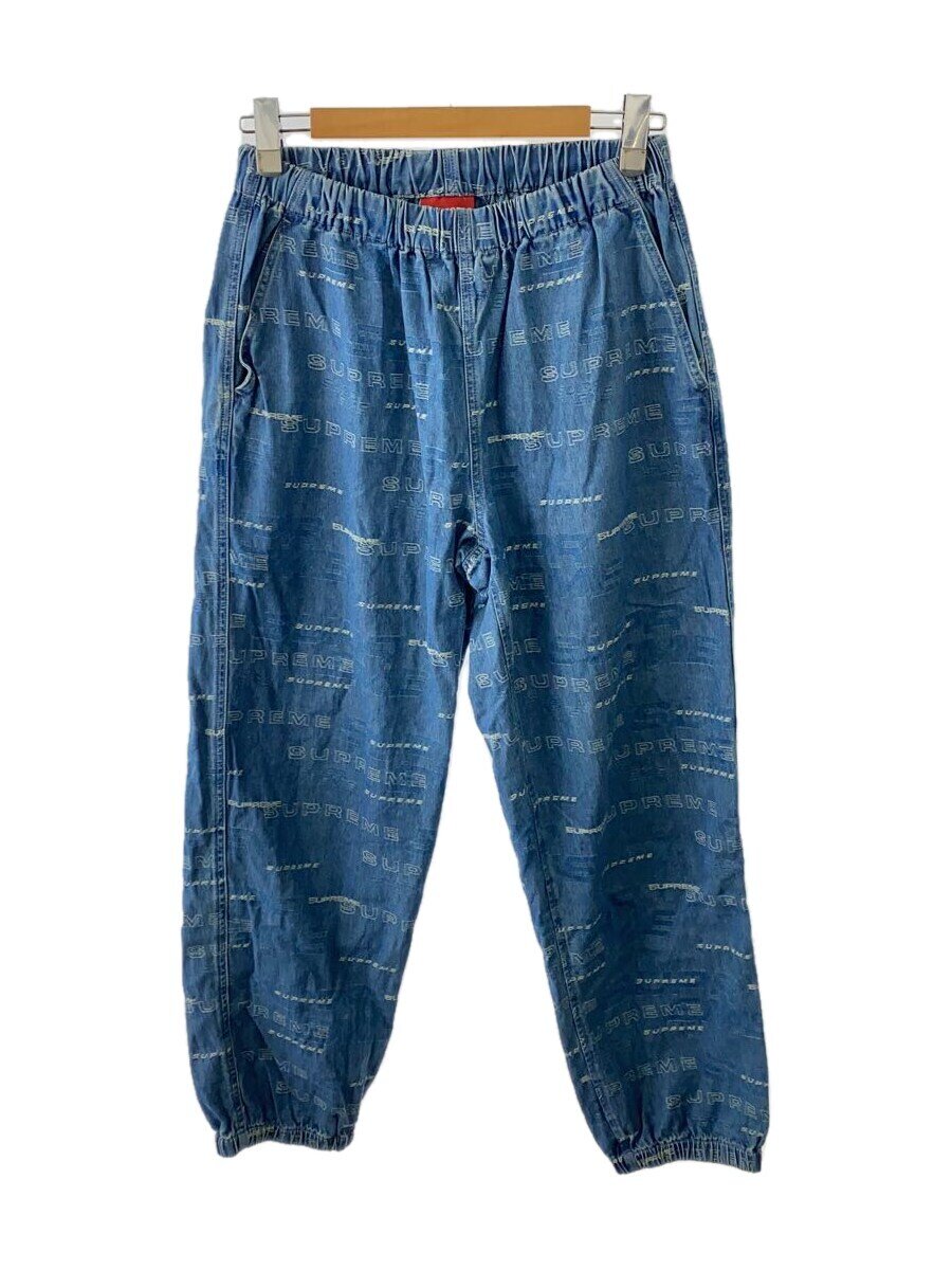 【中古】Supreme◆ボトム/M/コットン/IDG/総柄/Dimensions Logo Denim Skate Pants【メンズウェア】