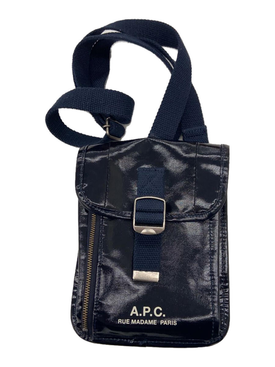 【中古】A.P.C.◆ショルダーバッグ/コットン/NVY/無地【バッグ】