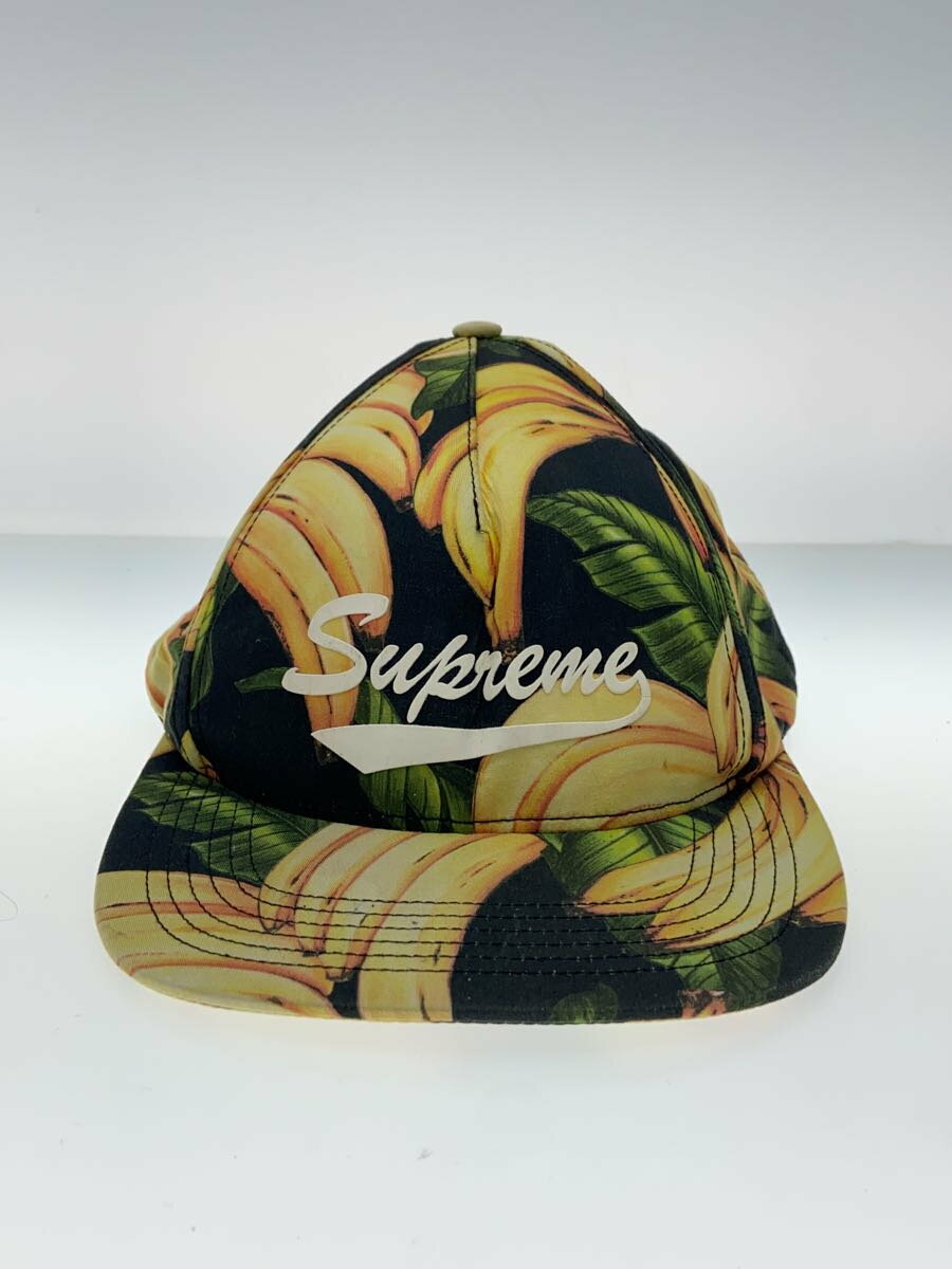 【中古】Supreme◆banana 5-panel/16ss/キャップ/BLK/総柄/メンズ【服飾雑貨他】