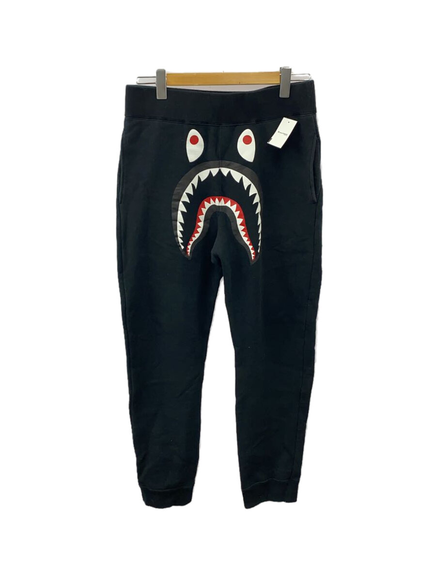 【中古】A BATHING APE◆ボトム/L/コットン/BLK/001PTH301013X【メンズウェア】
