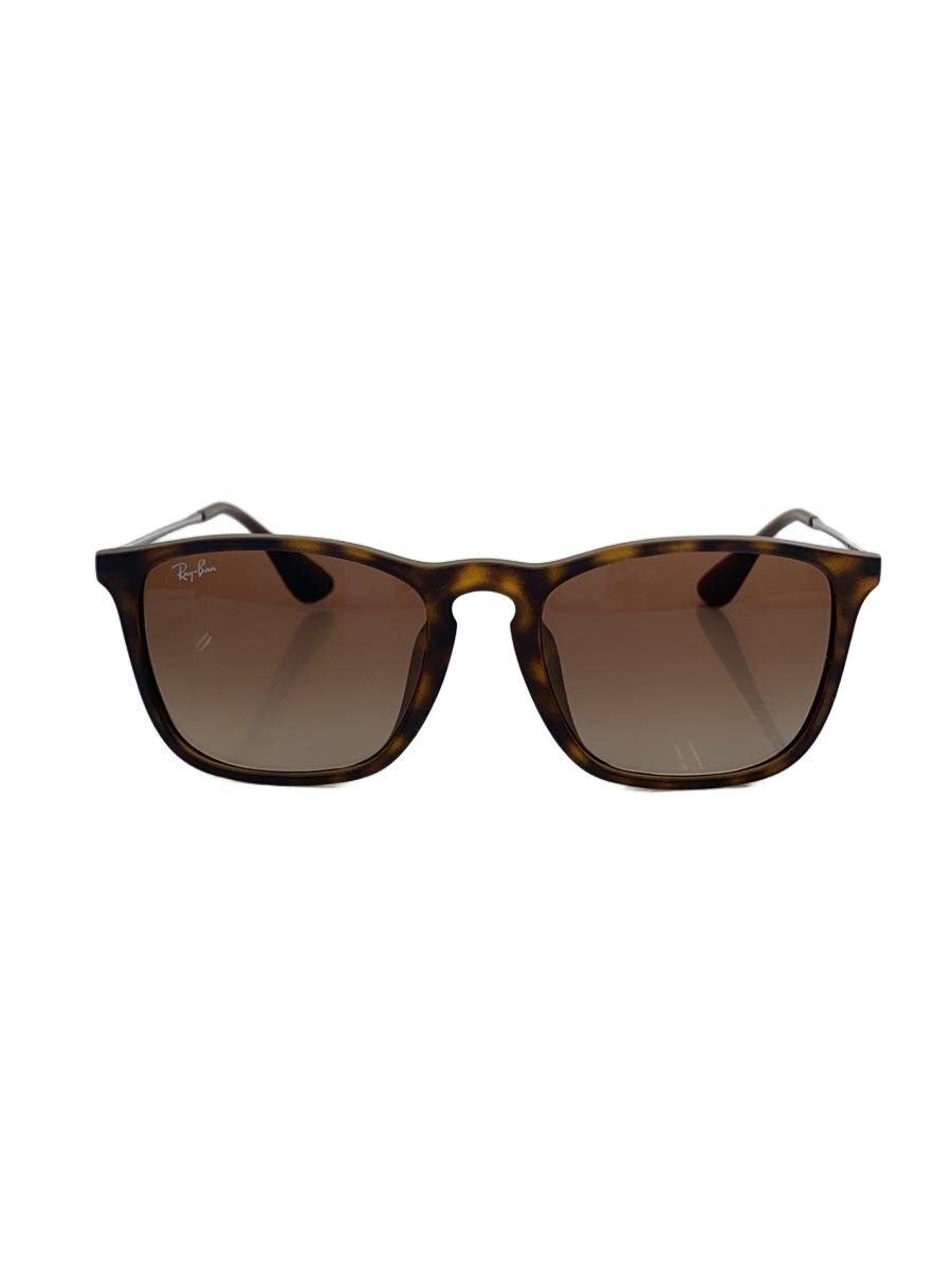 【中古】Ray-Ban◆サングラス/SLV/BRW/メンズ/RB4187-F/CHRIS【服飾雑貨他】