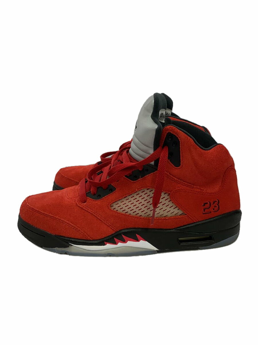 【中古】NIKE◆AIR JORDAN 5 RETRO_エア ジョーダン 5 レトロ/27.5cm/RED【シューズ】