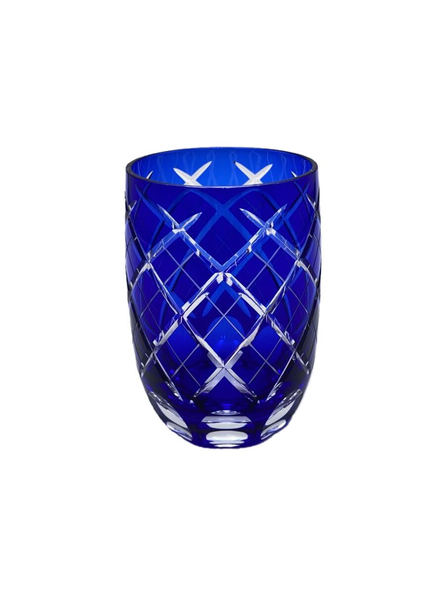 【中古】江戸切子◆グラス/BLU/彩鳳【キッチン用品】
