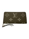 【中古】LOUIS VUITTON◆ジッピー・ウォレット_モノグラム・アンプラント_GRY/--/BEG/総柄/レディース【服飾雑貨他】