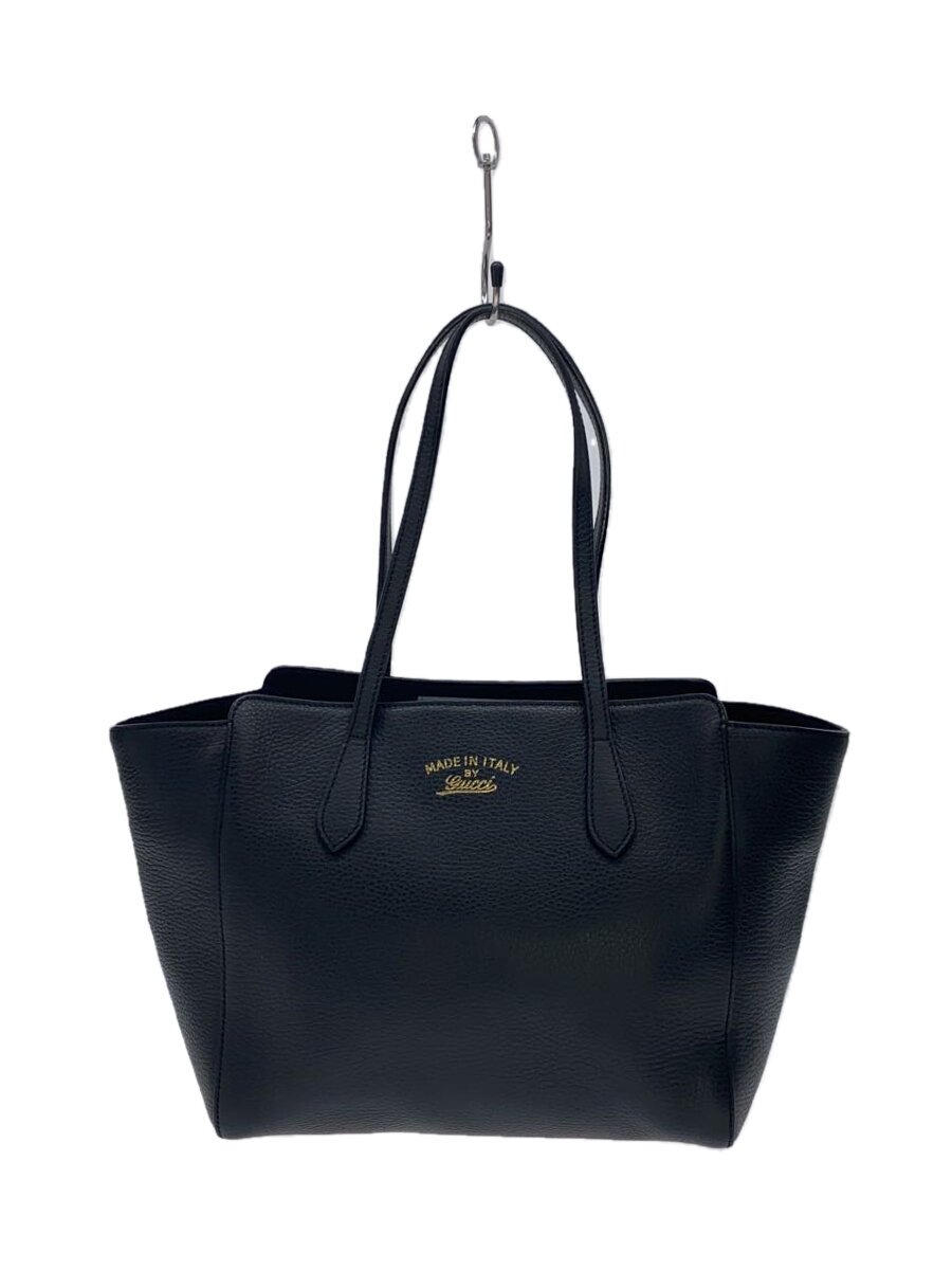 GUCCI - 【中古】GUCCI◆トートバッグ[仕入]/レザー/BLK/無地/354408【バッグ】