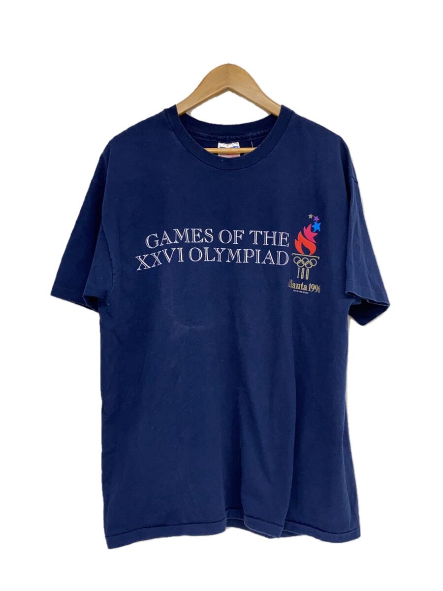 Hanes◆90s/Atlanta olympic/Tシャツ/XL/コットン/NVY