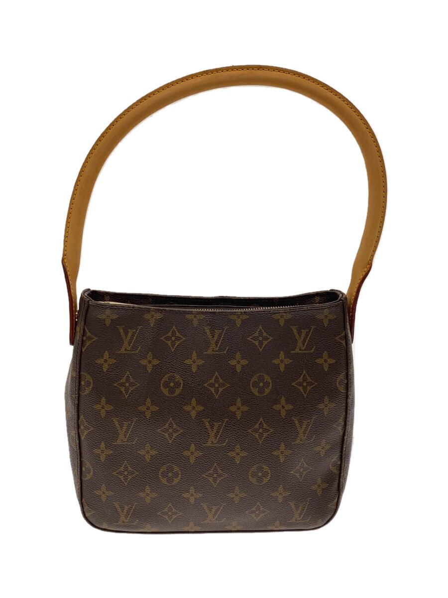 LOUIS VUITTON◆ルーピングMM_モノグラム・キャンバス_BRW/PVC/BRW