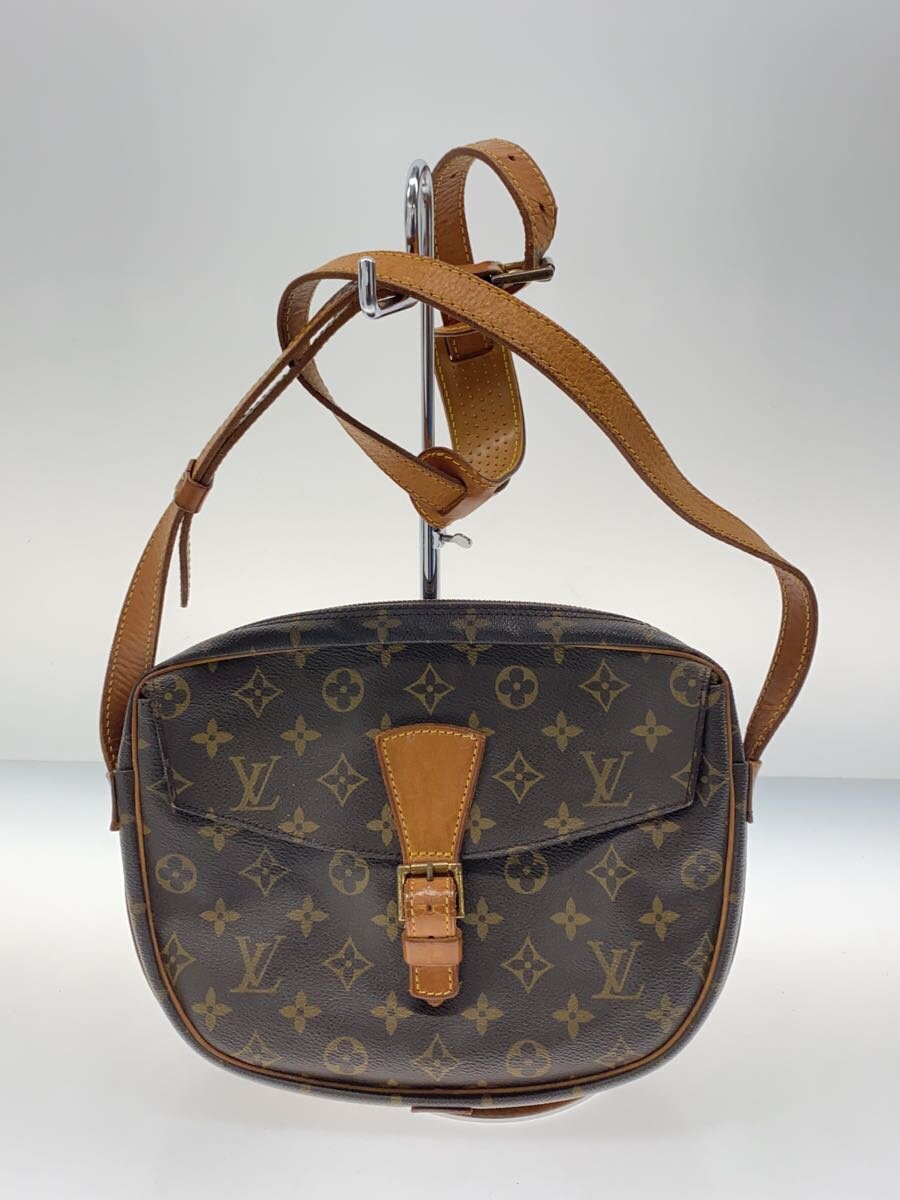 LOUIS VUITTON - 【中古】LOUIS VUITTON◆ジュヌフィーユ25_モノグラム・キャンバス/PVC/ブラウン/モノグラム/ひび割れ・ペン跡【バッグ】