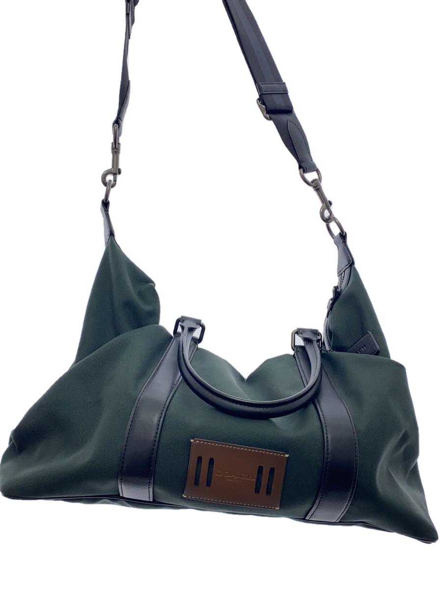 COACH - 【中古】COACH◆2WAYショルダーボストンバッグ/ナイロン/グリーン/緑/D1880-F27610【バッグ】