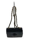 【中古】CHANEL◆ショルダーバッグ/エナメル/BLK/無地/カメリア/チェーンショルダー【バッグ】(4)