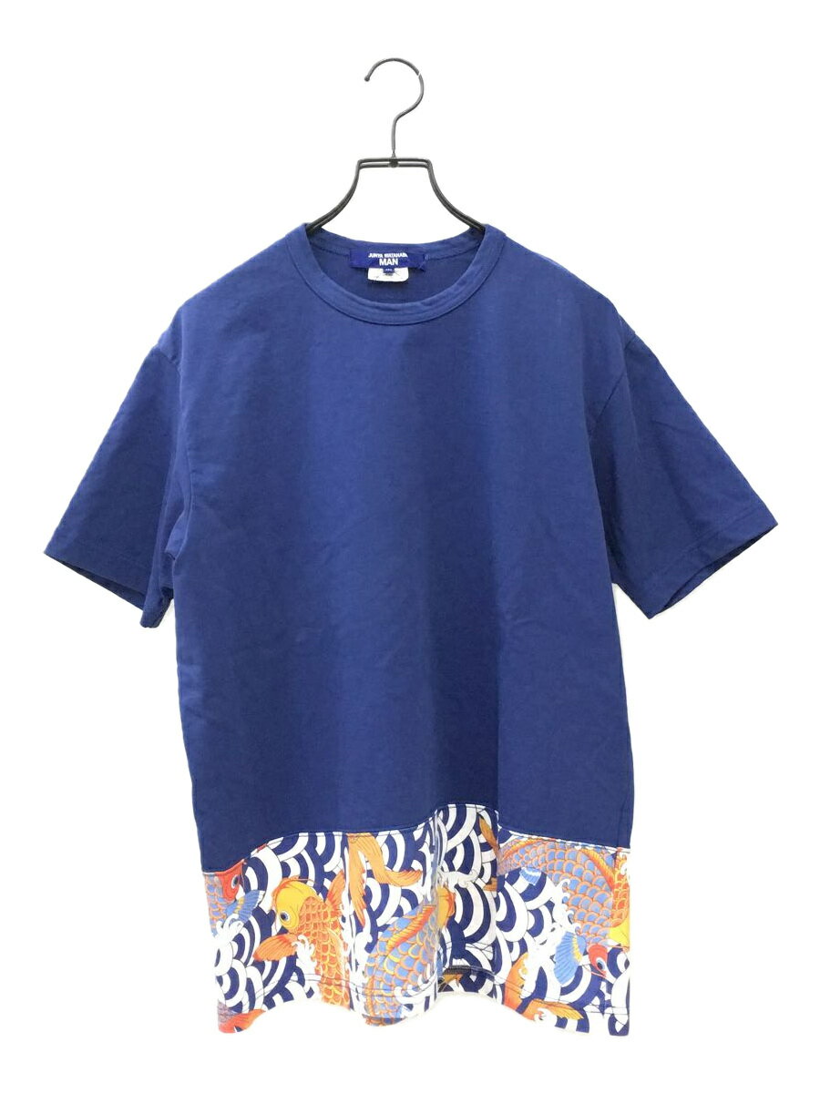 【中古】JUNYA WATANABE COMME des GARCONS MAN◆AD2021/22SS/コットン天竺プリントTEE/M/コットン/ブルー/総柄/WI-T014【メンズウェア】