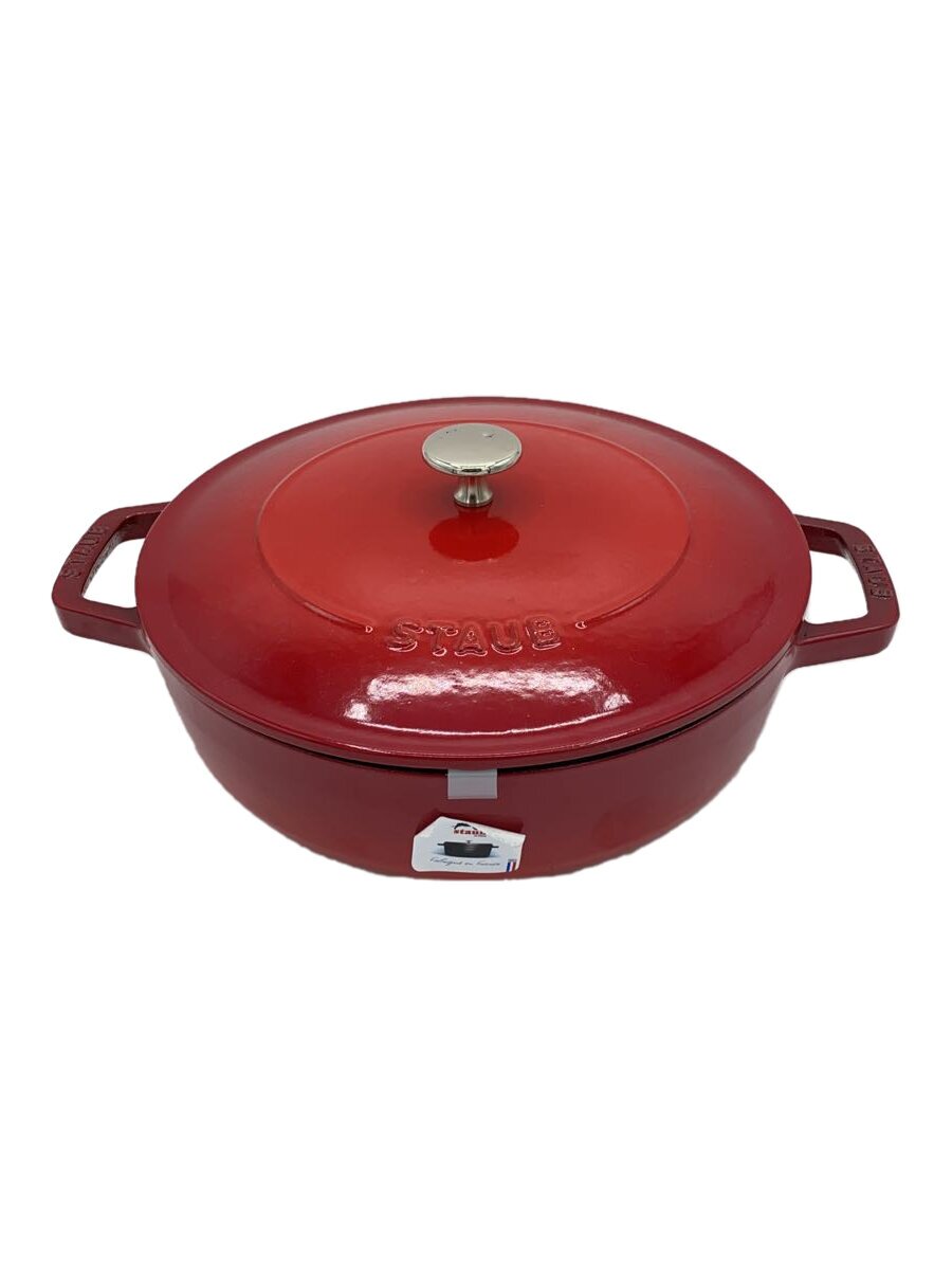 【中古】Staub◆鍋/サイズ:24cm/RED【キッチン用品】