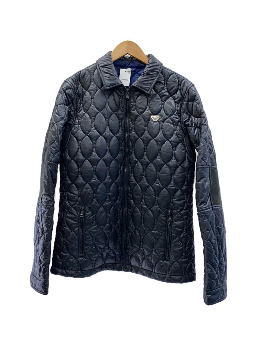 【中古】Armani Junior◆切替/キルティングジャケット/US16/ナイロン/GRY/無地【キッズ】